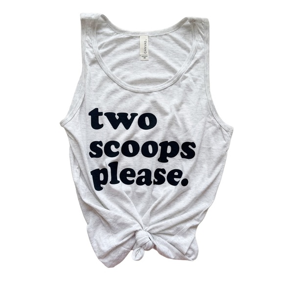New! Two Scoops Please Lightweight Tank Top - Picture 3 of 4
